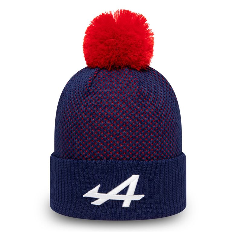 Gorras New Era Beanies Azules - Alpine F1 Team Enginee Cuff Bobble Knit Hat 46389GJFM